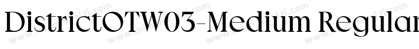 DistrictOTW03-Medium Regular字体转换
